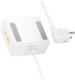 Фильтр HOCO AC28A  2 roz + 1 USB+ 3 USB-C, 45W, 2m, White
