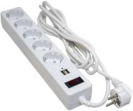 Фильтр Patron 3m + 2 USB 2.0, 2.1A, 5 роз. White EXT-PN-SP-53-USB-W