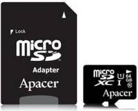 Подробнее о Apacer microSDXC 64GB UHS-I U1+adapter AP64GMCSX10U5-R