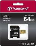 Подробнее о Transcend microSDXC 500S 64GB UHS-I U3 + adapter TS64GUSD500S