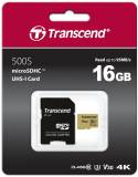 Подробнее о Transcend 500S microSDHC 16GB UHS-I U3 95Mb/s + adapter TS16GUSD500S