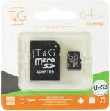 Подробнее о T&G microSDXC 64GB UHS-I (U3) class 10 + adapter TG-64GBSDU3CL10-01