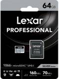 Подробнее о Lexar microSDXC Professional 1066x Silver 64GB + Adapter LMS1066064G-BNANG