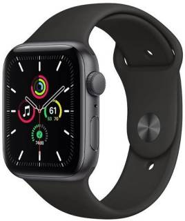 Часы Apple Watch SE GPS 44mm Space Gray Aluminum Case with Deep Navy Sport Band MYE32