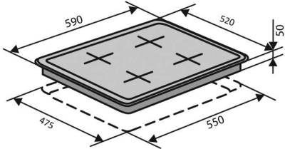 Варочная поверхность Ventolux HG640-DA3 CEST (IVORY)