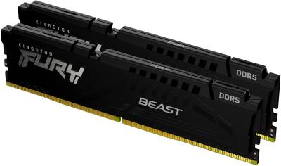 Оперативная память Kingston Fury Beast Black DDR5 32GB (2x16GB) 5200MHz CL36 Kit KF552C36BBEK2-32