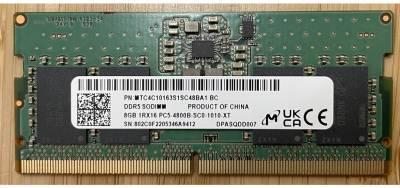 Память Micron So-Dimm DDR5 8GB 4800MHz CL40 MTC4C10163S1SC48BA1