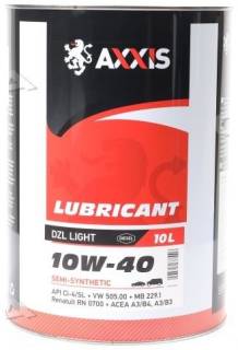 Масло Axxis 10W-40 DZL Light 10л