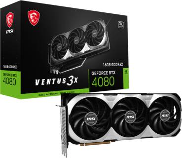 Видеокарта MSI GeForce RTX 4080 16GB VENTUS 3X OC RTX 4080 16G VENTUS 3X OC