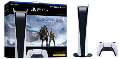 Игровая приставка Sony PlayStation 5 Digital Edition 825GB White + God of War: Ragnarok Bundle PS5DE_GOWR