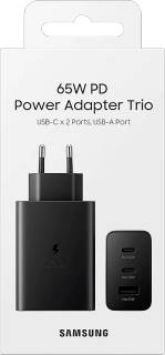 Зарядка Samsung Сетевое З/У Samsung 65W Power Adapter Trio (w/o cable) Black EP-T6530NBEGRU
