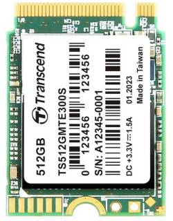 Внутренний HDD/SSD Transcend SSD 300S 512GB M.2 2230 NVMe PCIe Gen3 x4 TLC Single-sided TS512GMTE300S