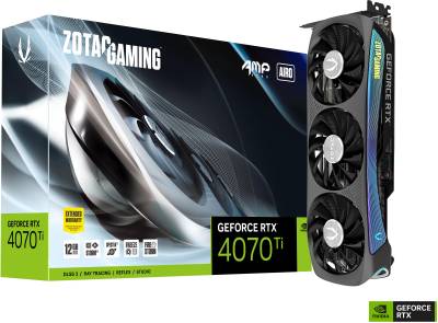 Видеокарта ZOTAC GAMING GeForce RTX 4070 Ti AMP AIRO 12GB ZT-D40710F-10P