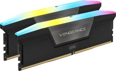 Оперативная память Corsair Vengeance RGB Black DDR5 32GB (2x16GB) 6400MHz CL32 Kit CMH32GX5M2B6400C32