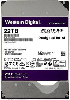 Внутренний HDD/SSD Western Digital WD Purple Pro 22TB 7200rpm 512MB WD221PURP