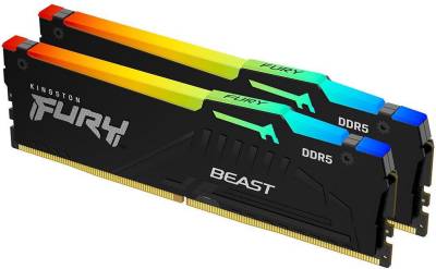 Память Kingston FURY Beast RGB EXPO DDR5 64GB (2x32GB) 6000MHz CL36 Kit KF560C36BBEAK2-64