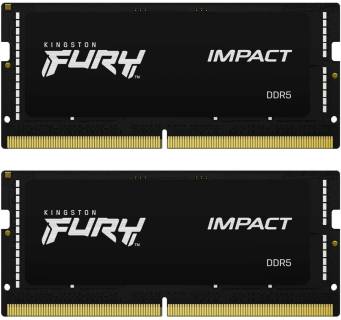 Оперативная память Kingston So-Dimm FURY Impact PnP DDR5 32GB (2x16GB) 4800MHz CL38 Kit KF548S38IBK2-32