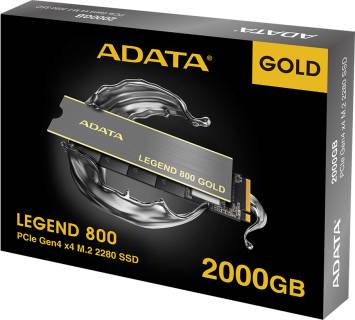 Внутренний HDD/SSD A-Data LEGEND 800 GOLD 2TB M.2 2280 NVMe PCIe Gen4 x4 3D NAND SLEG-800G-2000GCS-S38