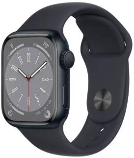Часы Apple Watch Series 8 45mm Midnight Aluminum Case with Midnight Sport Band S/M MNUJ3