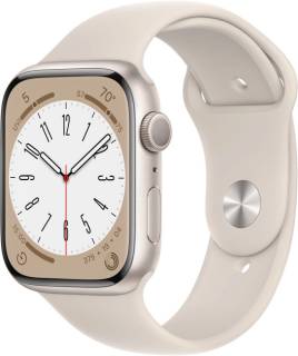 Часы Apple Watch Series 8 GPS 45mm Starlight Aluminum Case with Starlight Sport Band MNP23