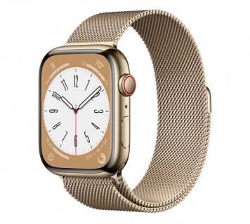 Часы Apple Watch Series 8 GPS + Cellular 41mm Gold S. Steel Case w. Milanese Loop Gold MNJE3/MNJF3