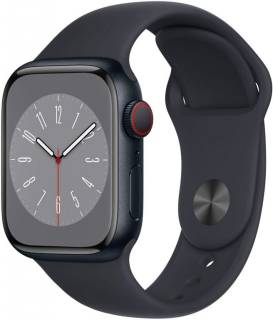 Часы Apple Watch Series 8 GPS + Cellular 41mm Midnight Aluminum Case w. Midnight Sport Band MNHV3