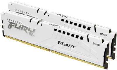 Оперативная память Kingston FURY Beast White XMP DDR5 64GB (2x32GB) 5600MHz CL40 Kit KF556C40BWK2-64