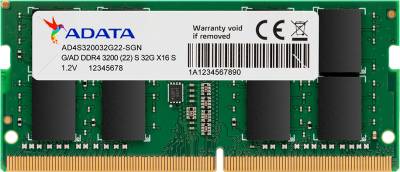 Память A-Data So-Dimm Premier DDR4 32GB 3200MHz CL22 AD4S320032G22-SGN