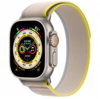 Часы Apple Watch Ultra GPS + Cellular 49mm Titanium Case with Yellow/Beige Trail Loop - S/M MNHD3/MNHK3