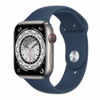 Часы Apple Watch Series 7 45mm Silver Titanium Case w. Clover Sport Band (ML8W3 + MKUNA3)