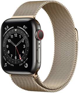 Часы Apple Watch Series 6 GPS + Cellular 40mm Silver Stainless Steel Case w. Silver Milanese L. (M02V3 / M06U3)