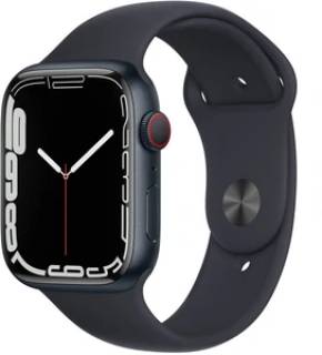 Часы Apple Watch Series 7 GPS + Cellular 41mm Midnight Aluminum Case w. Midnight S. Band MKH73