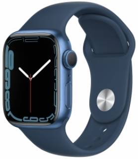 Часы Apple Watch Series 7 LTE 41mm Blue Aluminum Case With Abyss Blue Sport Band MKHC3