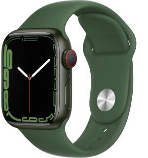Часы Apple Watch Series 7 GPS + Cellular 41mm Green Aluminum Case with Clover Sport Band MKH93,MKHТ3