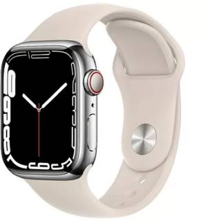 Apple Watch Series 7 GPS + Cellular 45mm Gold Stainless Steel Case with Gold Milanese Loop MKJD3