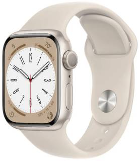 Часы Apple Watch Series 8 GPS 41mm Starlight Aluminum Case with Starlight Sport Band MNU93/MNP63