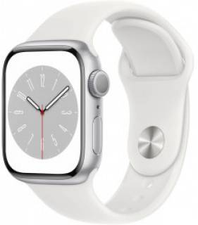 Часы Apple Watch Series 8 GPS 41mm Silver Aluminum Case with White S. Band M/L MP6M3