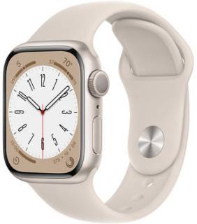 Часы Apple Watch Series 8 GPS 41mm Starlight Aluminum Case with Starlight Sport Band M/L MNUF3
