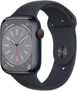 Часы Apple Watch Series 8 41mm Midnight Aluminum Case with Midnight Sport Band M/L MNU83