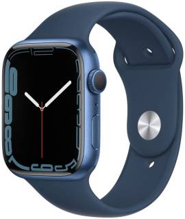 Часы Apple Watch Series 7 GPS 45mm Blue Aluminium Case with Deep Navy S MKN83UL/A