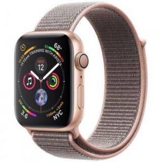 Часы Apple Watch Series 4 GPS (MU6G2) 44mm Gold Aluminum Case with Pink Sand Sport Band MU6G2GK/A