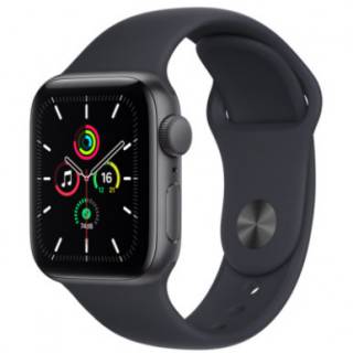 Часы Apple Watch SE GPS 44mm Space Gray Aluminum Case with Midnight Sport Band MKQ63RB/A
