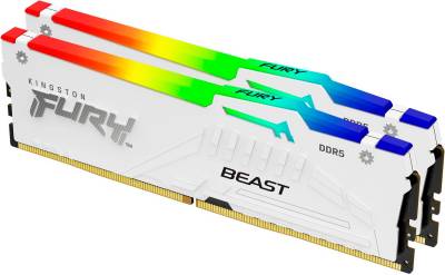 Оперативная память Kingston FURY Beast White RGB EXPO DDR5 32GB (2x16GB) 5600MHz CL36 Kit KF556C36BWEAK2-32