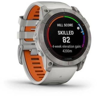 Garmin Fenix 7X Pro Sapphire Solar Edition Titanium with Fog Gray/Ember Orange Band 010-02778-14/15