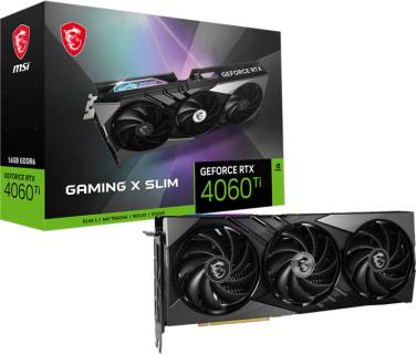 Видеокарта MSI GeForce RTX 4060 Ti GAMING X SLIM 16GB