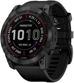 Часы Garmin Fenix 7X Sapphire S. Black DLC Titanium w. Black Band 010-02541-22/23