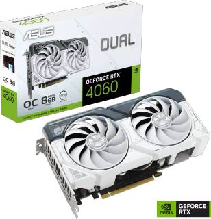 Видеокарта ASUS Dual GeForce RTX 4060 White OC Edition 8GB DUAL-RTX4060-O8G-WHITE