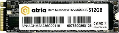 Накопитель ATRIA X500S 512GB M.2 2280 NVMe PCIe Gen3 x4 TLC ATNVMX500S/512