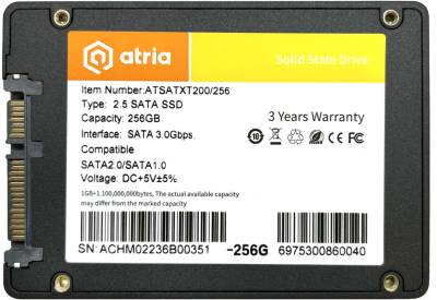 Внутренний HDD/SSD ATRIA XT200 G2 256GB TLC ATSATXT200/256