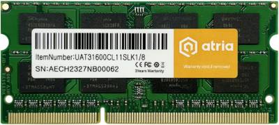 Оперативная память ATRIA DDR3 8GB 1600Mhz CL11 UAT31600CL11SLK1/8